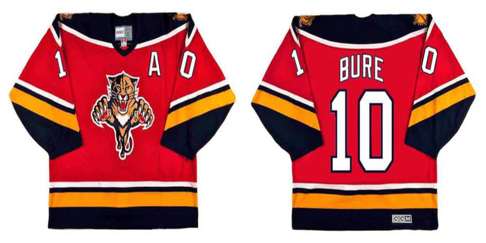 2019 Men Florida Panthers 10 Bure red CCM NHL jerseys